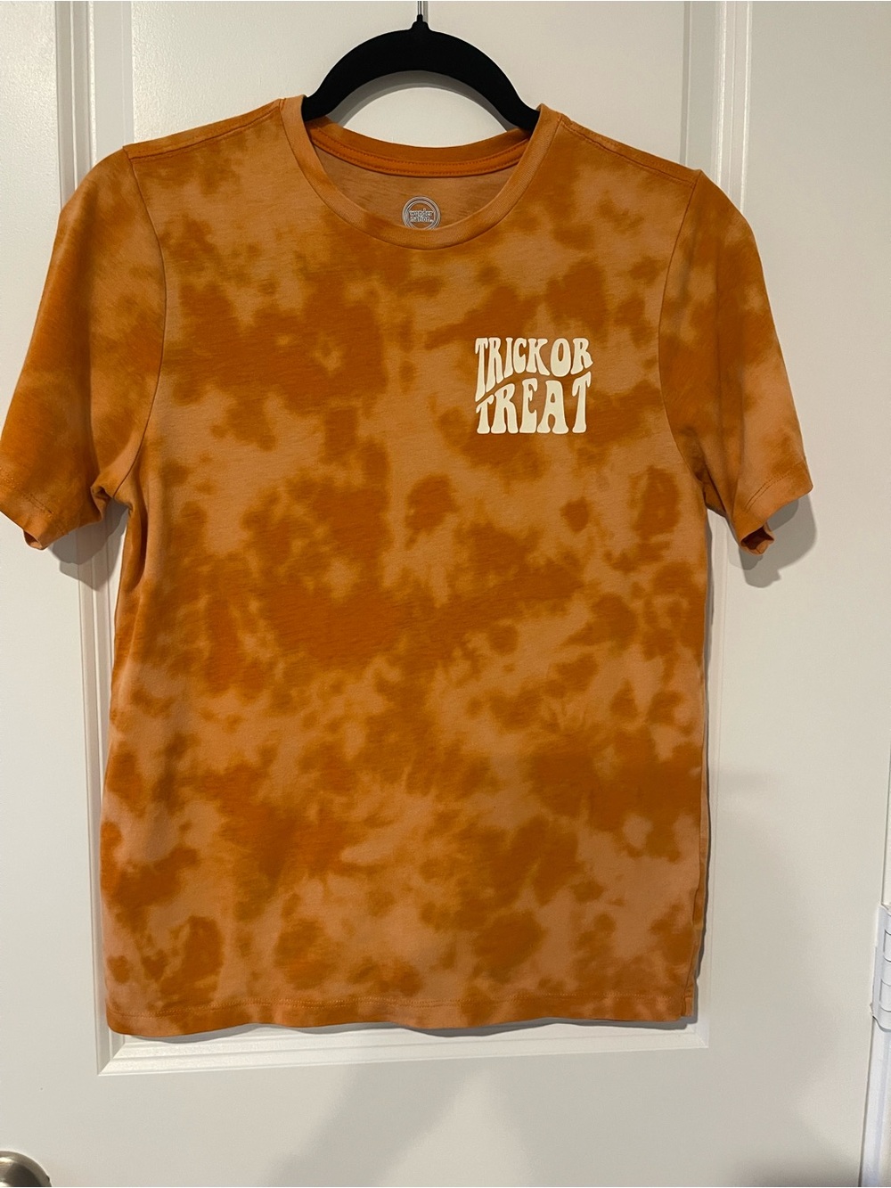 wonder nation Orange Tie-Dye 'Trick or Treat' Short Sleeve Tee